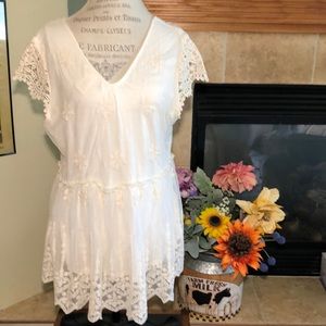 PRETTY TOP INDIGO THREAD CO. XL CREAM